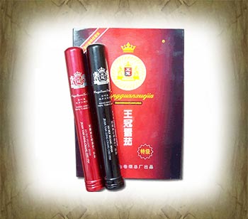 王冠全叶卷2支铝管雪茄