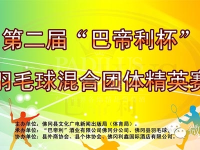 第二届“巴帝利杯”羽毛球混合团体精英赛来了！